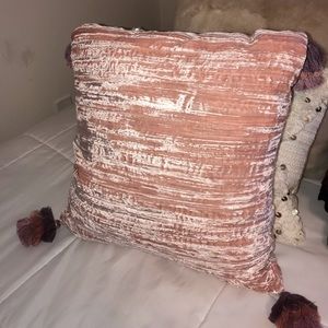 Blush Crushed Velvet Pillow